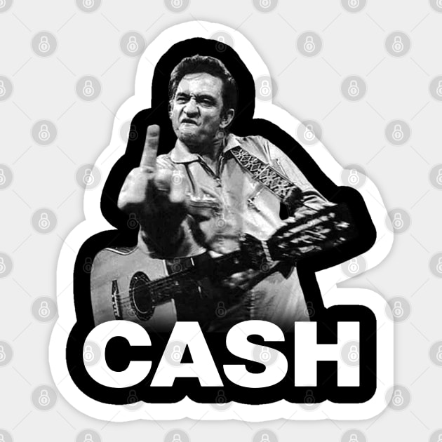 Cool Johnny Cash Vintage Johnny Cash Sticker TeePublic